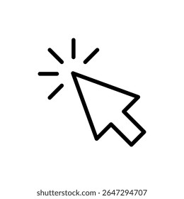 Click icon symbol for apps and websites. pointer arrow sign and symbol. cursor icon