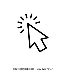 Click icon symbol for apps and websites. pointer arrow sign and symbol. cursor icon