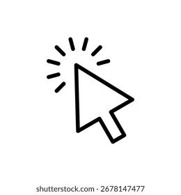 Click icon symbol for apps and websites. pointer arrow sign and symbol. cursor icon
