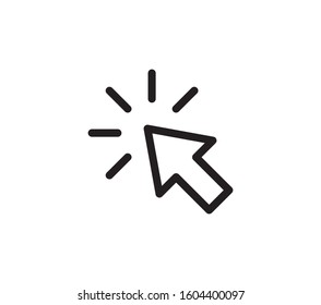 Click icon symbol. Cursor clicking icon vector illustration