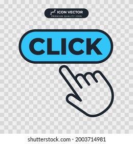 click icon symbol template for graphic and web design collection logo vector illustration