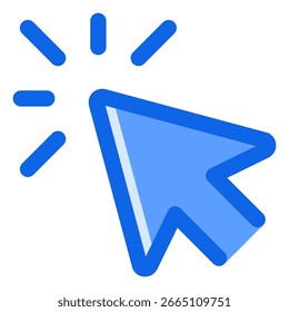Klicken Sie auf das Symbol. Vektorgrafik.