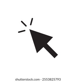 Click icon Thin line flat illustration
