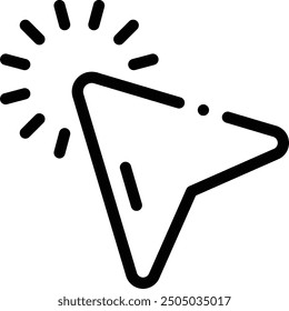 click icon. Thin Linear Style Design Isolated On White Background