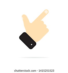 Click the icon in a trendy flat style isolated on a white background. The handwriting symbol for your website design, logo. Vector illustration.