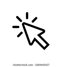 Click icon in trendy style isolated on white background. Flat vector illustration