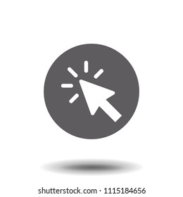 Click icon in trendy style isolated on white background. Flat vector illustration