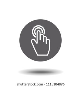 Click icon in trendy style isolated on white background. Flat vector illustration