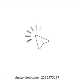 haga clic en la imagen vectorial de icono, haga clic en el icono, haga clic en el botón, haga clic en ilustración, diseño, ilustración