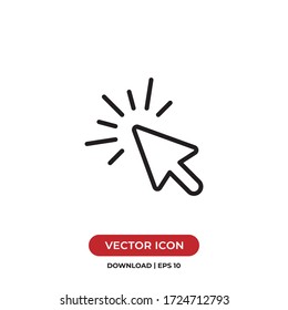 Click Icon Vector. Cursor Sign