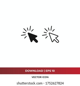 Click icon vector. Cursor sign
