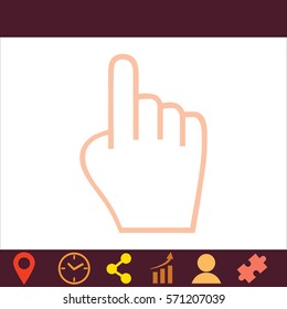 Click  icon. Vector design.