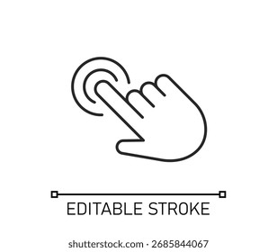 Click icon vector Editable Stroke