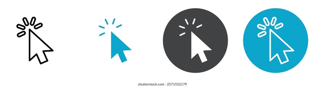 click icon Vector illustration in black