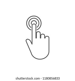 Click icon. Vector illustration, flat design.