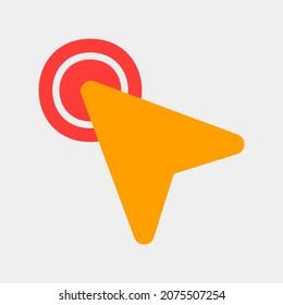 Click icon vector illustration in flat style, use for website mobile app presentation