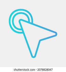 Click icon vector illustration in gradient style, use for website mobile app presentation