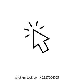 Click icon vector illustration. pointer arrow sign and symbol. cursor icon