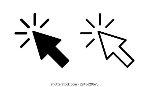Click icon vector illustration. pointer arrow sign and symbol. cursor icon