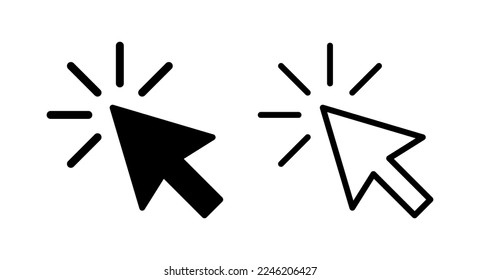 Click icon vector illustration. pointer arrow sign and symbol. cursor icon