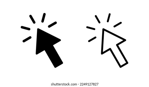 Click icon vector illustration. pointer arrow sign and symbol. cursor icon