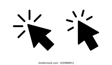 Click icon vector illustration. pointer arrow sign and symbol. cursor icon