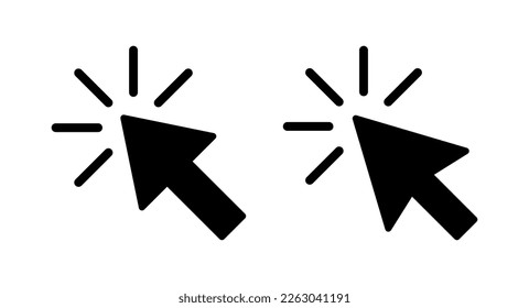 Click icon vector illustration. pointer arrow sign and symbol. cursor icon
