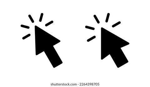 Click icon vector illustration. pointer arrow sign and symbol. cursor icon