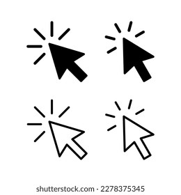 Click icon vector illustration. pointer arrow sign and symbol. cursor icon