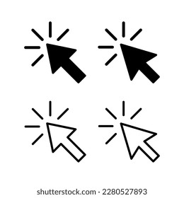 Click icon vector illustration. pointer arrow sign and symbol. cursor icon