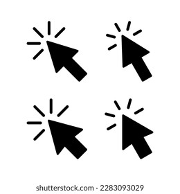 Click icon vector illustration. pointer arrow sign and symbol. cursor icon