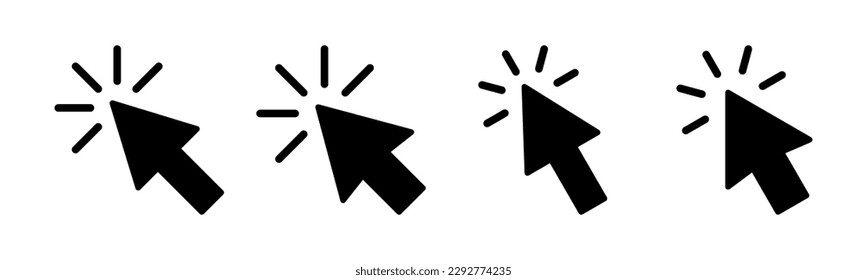 Click icon vector illustration. pointer arrow sign and symbol. cursor icon