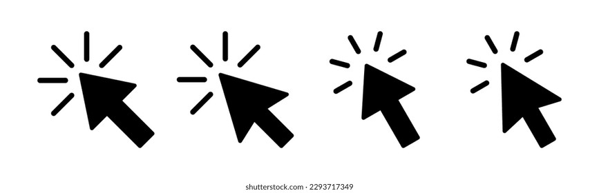 Click icon vector illustration. pointer arrow sign and symbol. cursor icon