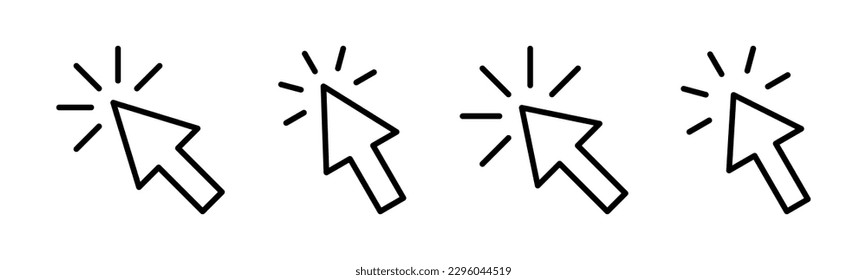 Click icon vector illustration. pointer arrow sign and symbol. cursor icon