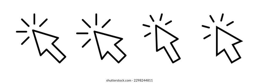 Click icon vector illustration. pointer arrow sign and symbol. cursor icon