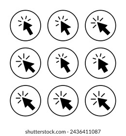 Click icon vector illustration. pointer arrow sign and symbol. cursor icon
