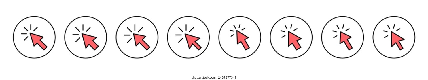 Click icon vector illustration. pointer arrow sign and symbol. cursor icon