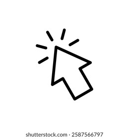 Click icon vector illustration. pointer arrow sign and symbol. cursor icon