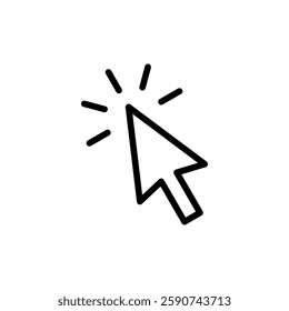 Click icon vector illustration. pointer arrow sign and symbol. cursor icon