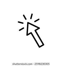 Click icon vector illustration. pointer arrow sign and symbol. cursor icon