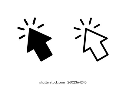 Click icon vector illustration. pointer arrow sign and symbol. cursor icon