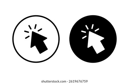 Click icon vector illustration. pointer arrow sign and symbol. cursor icon