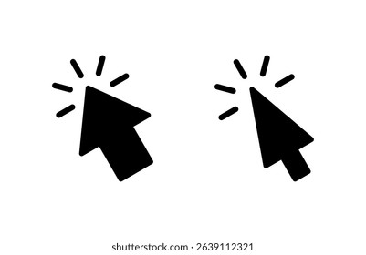 Click icon vector illustration. pointer arrow sign and symbol. cursor icon