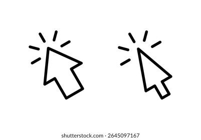 Click icon vector illustration. pointer arrow sign and symbol. cursor icon