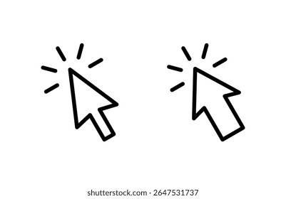 Click icon vector illustration. pointer arrow sign and symbol. cursor icon