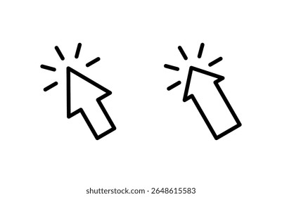 Click icon vector illustration. pointer arrow sign and symbol. cursor icon