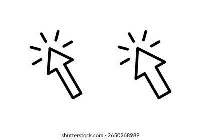 Click icon vector illustration. pointer arrow sign and symbol. cursor icon