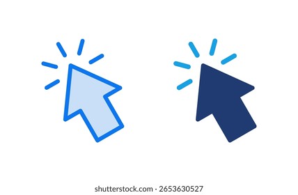 Click icon vector illustration. pointer arrow sign and symbol. cursor icon