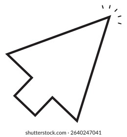 Click icon vector isolated on white background. Cursor icon. Computer mouse click cursor black arrow icons. pointer arrow