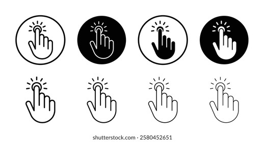 Click icon Vector logo outline